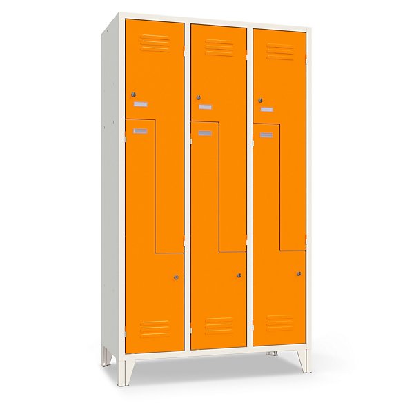 Armadio con ante a Z, 4 posti, grigio - 7