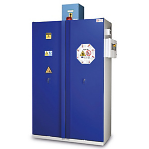 Armadio deposito per batterie al litio REI 90, 120 x 60 x 195 cm, Grigio/Blu
