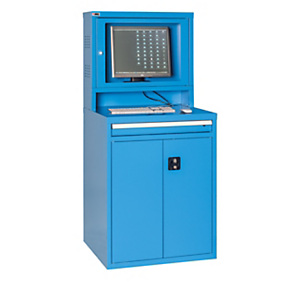 Armadio metallico porta PC ACP17 Linea Midi, Vano superiore con anta battente, 71,7 x 64 x 160 cm, Blu Armadio metallico porta PC ACP17 Linea Midi, Vano superiore con anta battente, 71,7 x 64 x 160 cm, Blu