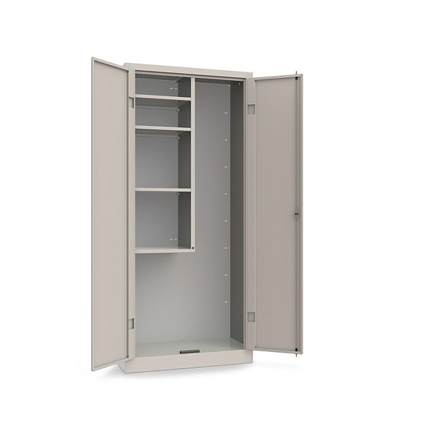 Armadio porta scope con ripiani blu 180 x 60 x 40  cm - 5