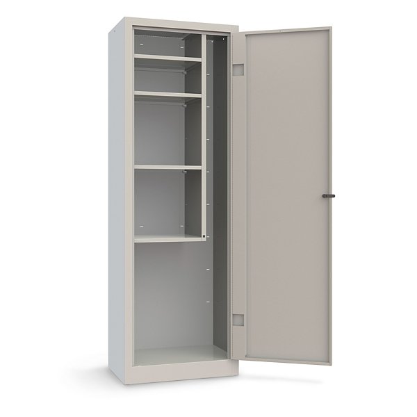 Armadio porta scope con ripiani blu 180 x 60 x 40  cm - 4