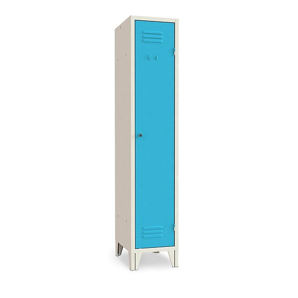 Armadio spogliatoio 1 posto blu 32 x 50 x 180 cm - 9