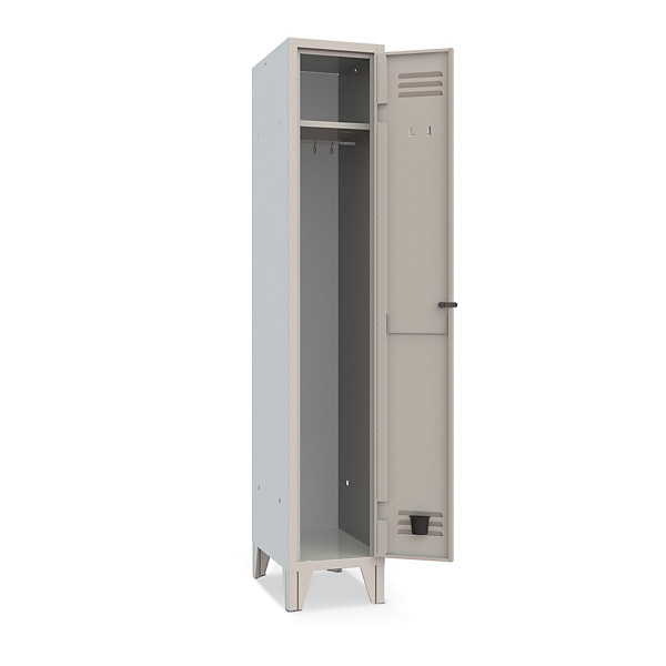 Armadio spogliatoio 1 posto grigio 32 x 50 x 180 cm - 1