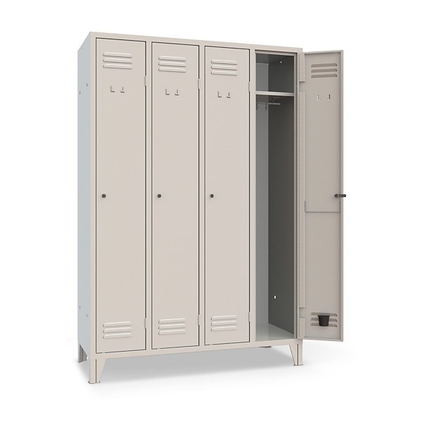 Armadio spogliatoio 3 posti grigio 91 x 50 x 180 cm - 7
