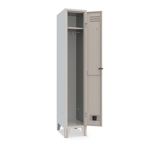 Armadio spogliatoio 3 posti grigio 91 x 50 x 180 cm - 2
