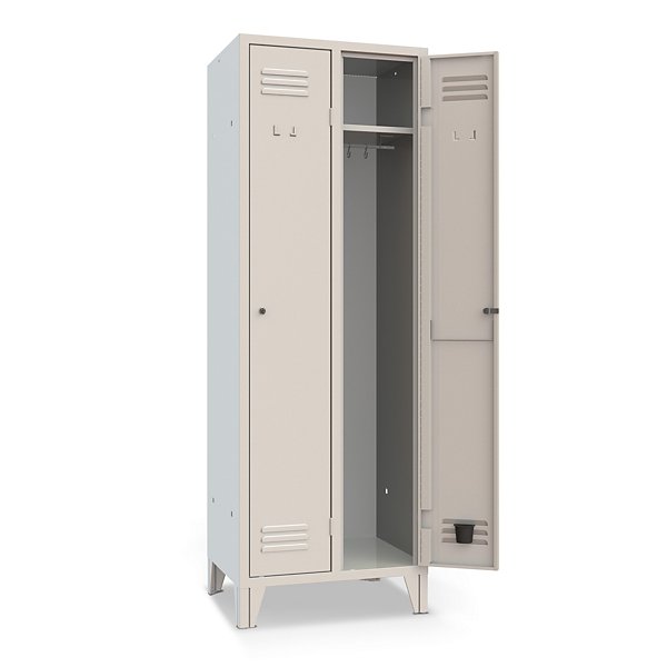 Armadio spogliatoio 3 posti grigio 91 x 50 x 180 cm - 4