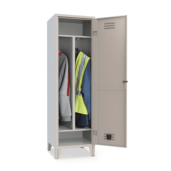 Armadio spogliatoio classico con divisorio verticale, ripiano superiore e inferiore - 4