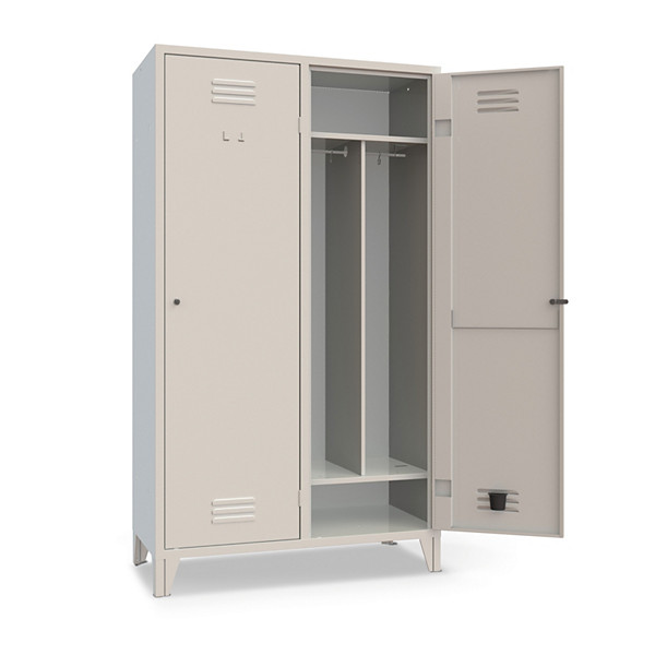 Armadio spogliatoio classico con divisorio verticale, ripiano superiore e inferiore - 1