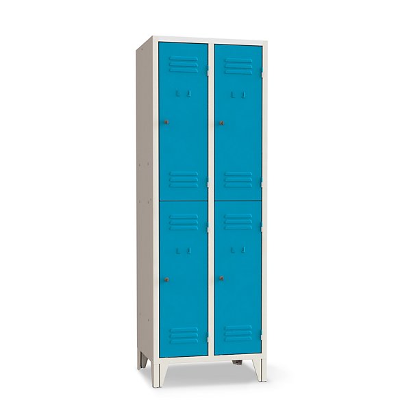 Armadio spogliatoio sovrapposto,  1 posto, grigio - 3
