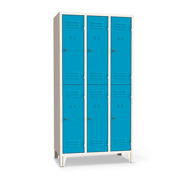 Armadio spogliatoio sovrapposto,  1 posto, grigio - 5