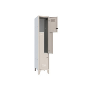 Armadio spogliatoio a Z, 2 posti, 36 x 50 x 180 cm, Grigio chiaro Armadio spogliatoio a Z, 2 posti, 36 x 50 x 180 cm, Grigio chiaro