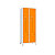 Armadio spogliatoio a Z, 4 posti, 69 x 50 x 180 cm, Grigio chiaro/Arancio - 1