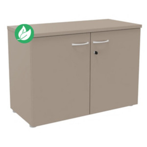 Armoire basse portes battantes L.100 x P.48 x H.72 cm - Argile Armoire basse portes battantes L.100 x P.48 x H.72 cm - Argile