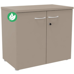 Armoire basse portes battantes L.80 x P.48 x H.72 cm - Argile Armoire basse portes battantes L.80 x P.48 x H.72 cm - Argile