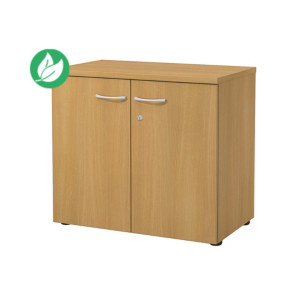 Armoire basse portes battantes L.80 x P.48 x H.72 cm - Hêtre Armoire basse portes battantes L.80 x P.48 x H.72 cm - Hêtre