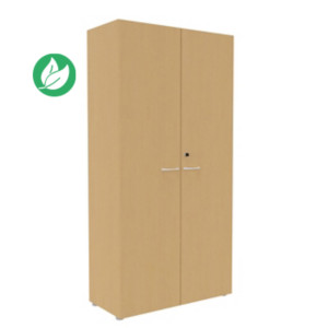 Armoire haute portes battantes L.100 x P.48 x H.203 cm - Hêtre Armoire haute portes battantes L.100 x P.48 x H.203 cm - Hêtre