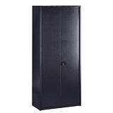 Armoire haute Primo, 3 tablettes, coloris anthracite##Hoge kast Primo met klapdeuren 180 cm + 3 legbladen, kleur antraciet Armoire haute Primo, 3 tablettes, coloris anthracite##Hoge kast Primo met klapdeuren 180 cm + 3 legbladen, kleur antraciet