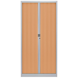 Armoire métal Classtout Color - A rideaux - L. 90 x H. 180 cm - Corps Aluminium - Rideaux Hêtre Armoire métal Classtout Color - A rideaux - L. 90 x H. 180 cm - Corps Aluminium - Rideaux Hêtre