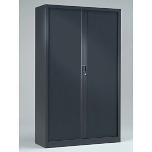 Armoire métal monobloc Généric - A rideaux - H. 198 x L. 120 cm - Corps Anthracite - Rideaux Anthracite Armoire métal monobloc Généric - A rideaux - H. 198 x L. 120 cm - Corps Anthracite - Rideaux Anthracite