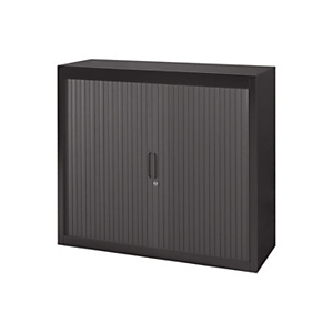 Armoire métal à rideaux - H.100 x L.120 cm - Corps Anthracite - Rideaux Anthracite Armoire métal à rideaux - H.100 x L.120 cm - Corps Anthracite - Rideaux Anthracite