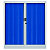 Armoire à rideaux métal Classtout Classique - H.100 x L.90 cm - Corps Gris - Rideaux Bleu - 1