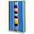 Armoire à rideaux métal Classtout Classique - H.180 x L.90 cm - Corps Gris - Rideaux Bleu - 2