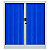Armoire à rideaux métal Classtout Color - H.100 x L.120 cm - Corps Aluminium - Rideaux Bleu - 2