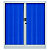 Armoire à rideaux métal Classtout Color - H.100 x L.120 cm - Corps Aluminium - Rideaux Bleu - 3