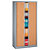 Armoire à rideaux métal Classtout Color - H.180 x L.90 cm - Corps Aluminium - Rideaux Hêtre - 4