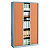 Armoire à rideaux métal Classtout Color - H.198 x L.120 cm - Corps Aluminium - Rideaux Hêtre - 2