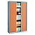 Armoire à rideaux métal Classtout Color - H.198 x L.120 cm - Corps Aluminium - Rideaux Hêtre - 3
