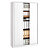 Armoire à rideaux métal Classtout Color - H.198 x L.120 cm - Corps Blanc - Rideaux Blanc - 2