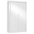 Armoire à rideaux métal Classtout Color - H.198 x L.120 cm - Corps Blanc - Rideaux Blanc - 1