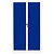 Armoire à rideaux métal Classtout Color - H.198 x L.120 cm - Corps Blanc - Rideaux Bleu - 3