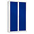 Armoire à rideaux métal Classtout Color - H.198 x L.120 cm - Corps Blanc - Rideaux Bleu - 1