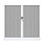 Armoire à rideaux métal Classtout White Color - H.100 x L.120 cm - Corps Blanc - Rideaux Aluminium - 2