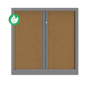 Armoire à rideaux métal Confort+ H.100 x L.100 cm - Corps Aluminium - Rideaux Hêtre Armoire à rideaux métal Confort+ H.100 x L.100 cm - Corps Aluminium - Rideaux Hêtre