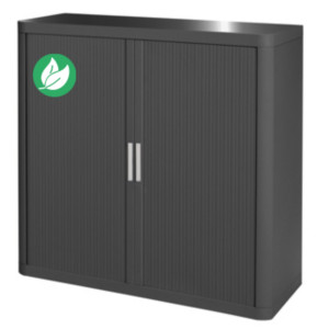 Armoire à rideaux métal et polystyrène EasyOffice - H.104 x L.110 cm - Corps Anthracite - Rideaux Anthracite Armoire à rideaux métal et polystyrène EasyOffice - H.104 x L.110 cm - Corps Anthracite - Rideaux Anthracite
