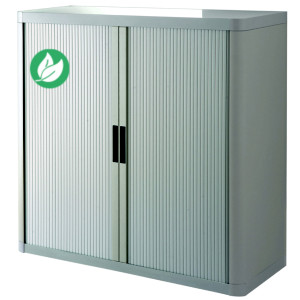 Armoire à rideaux métal et polystyrène EasyOffice - H.104 x L.110 cm - Corps Gris - Rideaux Gris Armoire à rideaux métal et polystyrène EasyOffice - H.104 x L.110 cm - Corps Gris - Rideaux Gris