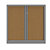 Armoire à rideaux métallique Confort+ Ht 100 x L.100 cm - corps Aluminium rideaux Hêtre - 1