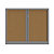 Armoire à rideaux métallique Confort+ Ht 100 x L.120 cm - corps Aluminium rideaux Hêtre - 1