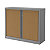Armoire à rideaux métallique Confort+ Ht 100 x L.120 cm - corps Aluminium rideaux Hêtre - 2