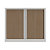 Armoire à rideaux métallique Confort+ Ht 100 x L.120 cm - corps Blanc rideaux Chêne - 1