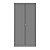 Armoire à rideaux métallique Confort+ Ht 198 x L.100 cm - corps Aluminium rideaux Aluminium - 1