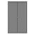 Armoire à rideaux métallique Confort+ Ht 198 x L.120 cm - corps Aluminium rideaux Aluminium - 1