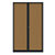 Armoire à rideaux métallique Confort+ Ht 198 x L.120 cm - corps Anthracite rideaux Hêtre - 1