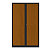 Armoire à rideaux métallique Confort+ Ht 198 x L.120 cm - corps Anthracite rideaux Merisier - 1