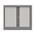 Armoire à rideaux métallique Confort+ Ht 70 x L.80 cm - corps Aluminium rideaux Blancs - 1