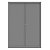 Armoire à rideaux métallique Confort+ maxi-largeur 140 x Ht 198 cm - corps Aluminium rideaux Aluminium - 1