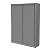 Armoire à rideaux métallique Confort+ maxi-largeur 140 x Ht 198 cm - corps Aluminium rideaux Aluminium - 2